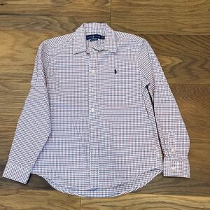 Ralph Lauren Red and Blue Checkered Casual Shirt